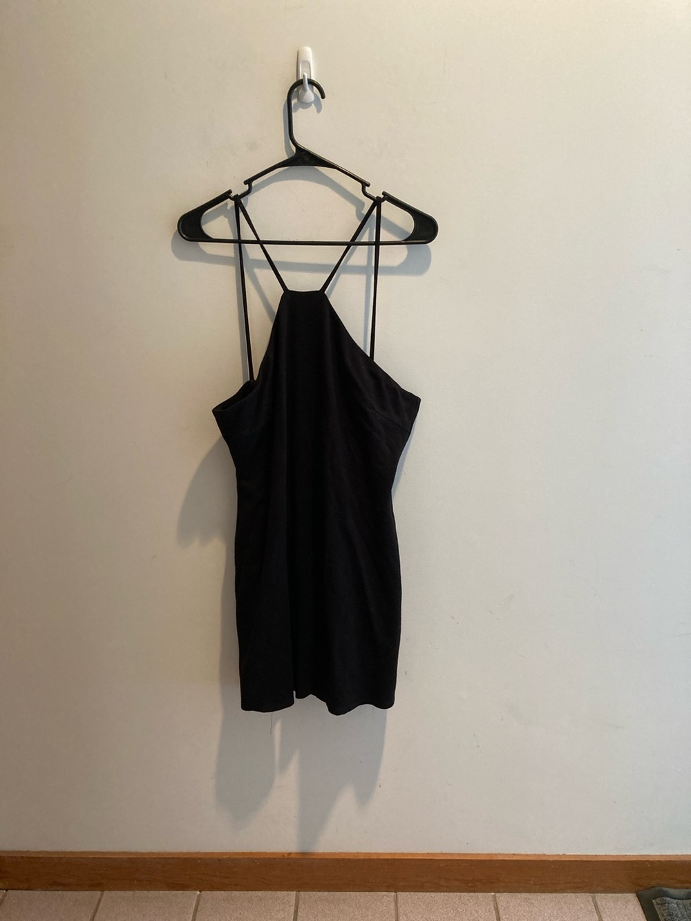 Black Double-Strap Halter Cami
